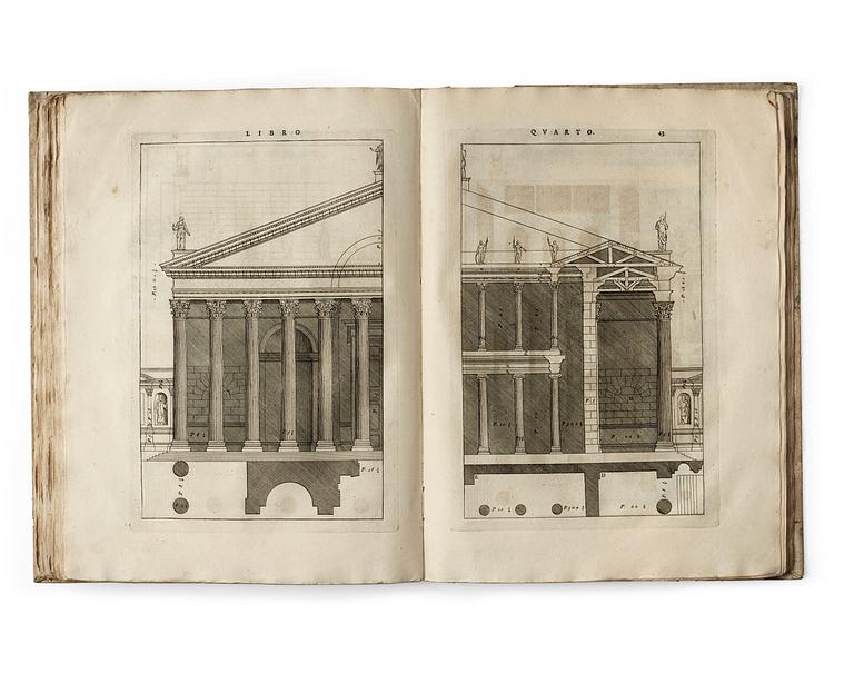 ANDREA PALLADIO (1518-1580). I Qvattro Libri dell´ architettura, Domenico de`Franceschi, Venedig 1570.