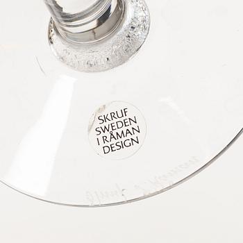Ingegerd Råman, a set of 14 wine glasses, "Bellman", Skruf.