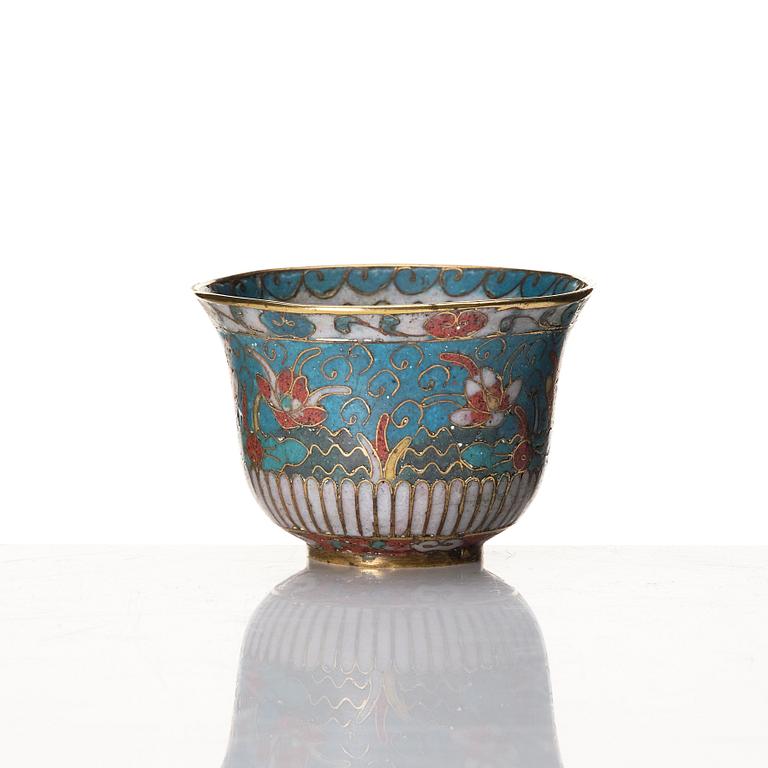 A cloisonné cup and stand, Ming dynasty (1368-1644).