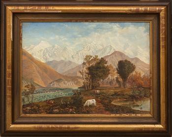 OKÄND KONSTNÄR, olja på duk, 1800/1900-tal.