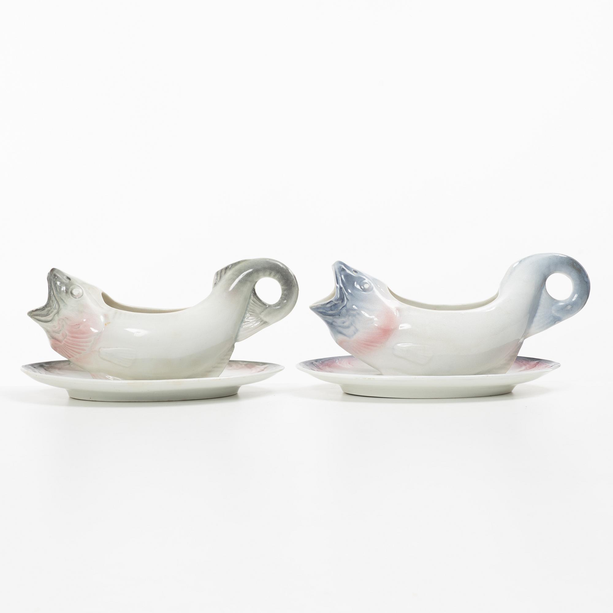 Såskannor, ett par, flintgods. Göteborg, omkring 1900.