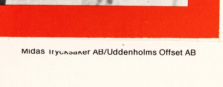 Filmaffisch James Bond "Iskallt uppdrag (The living daylights)" Midas tryckeri/Uddeholms offset 1987.