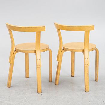 Alvar Aalto, stolar, 6 st, modell 69, Artek, Finland, 1900-talets andra hälft.
