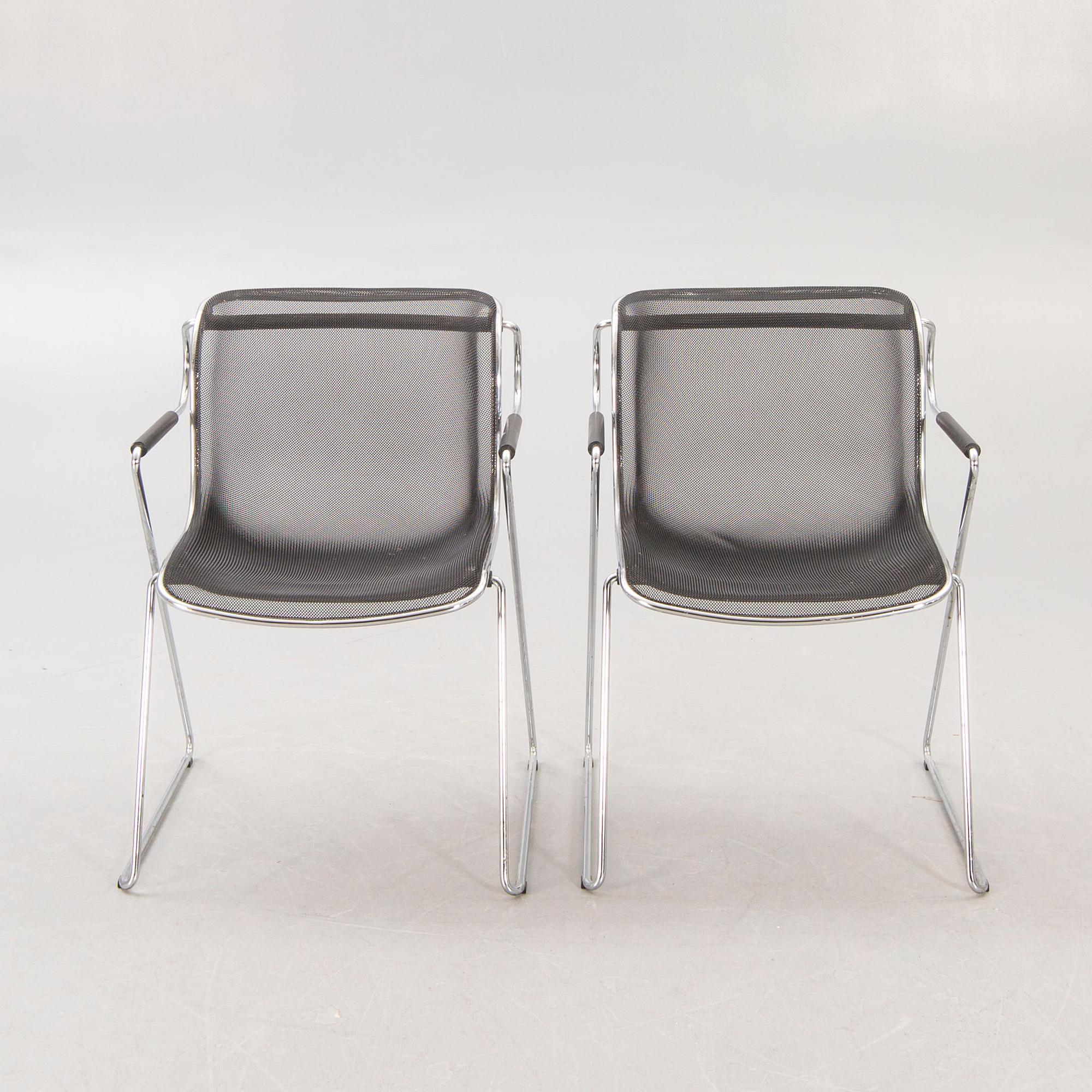 A pair of Charles Pollock Penelope chairs for Castelli Italy 1982.