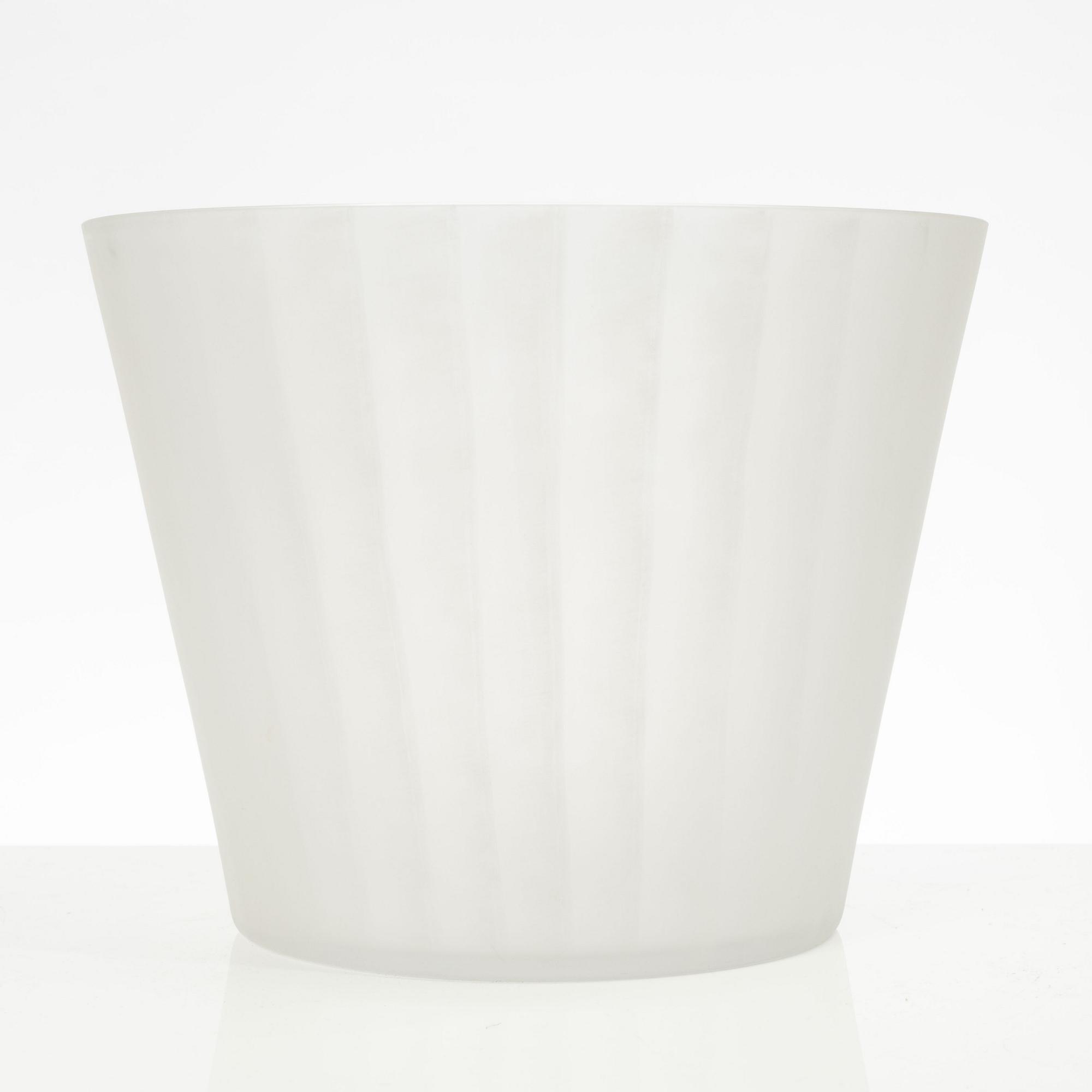 Ingegerd Råman, s sandblasted and enamel-painted glass vase, Orrefors.
