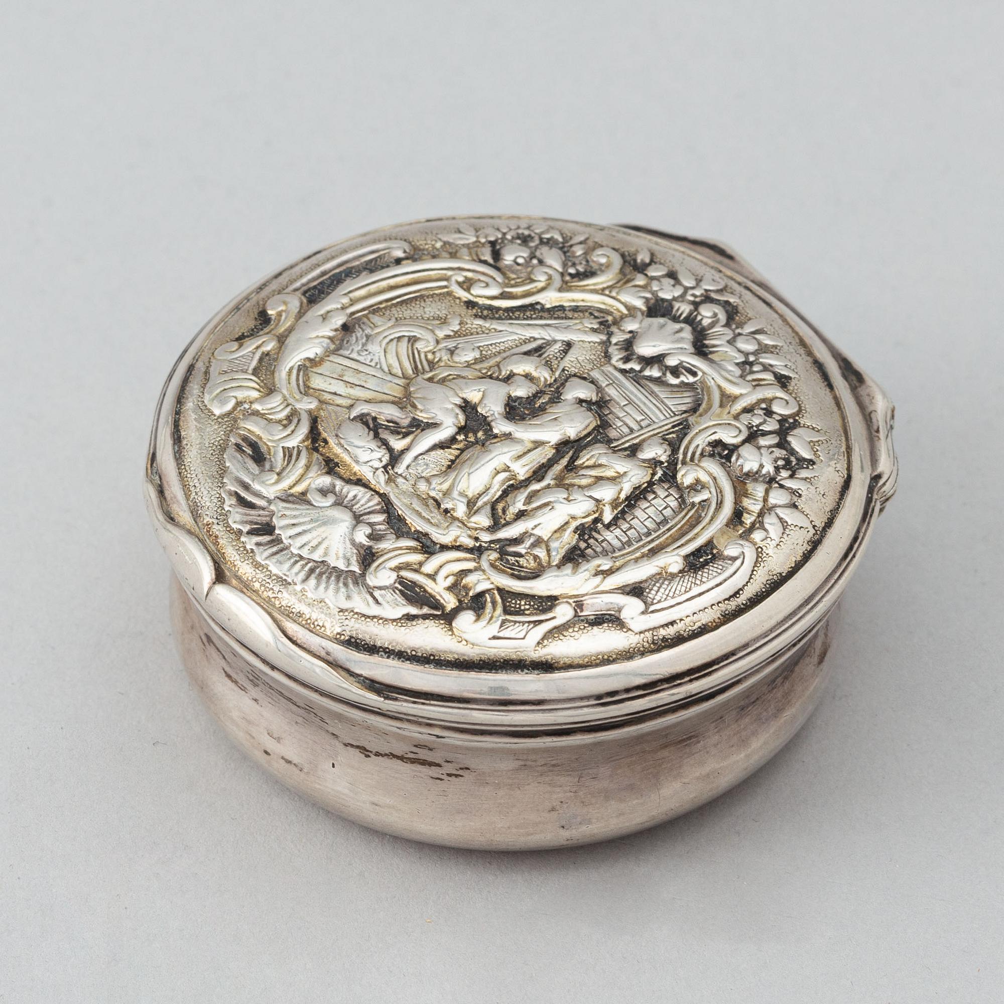 Dosa, silver, rokoko, Sverige 1700-tal.