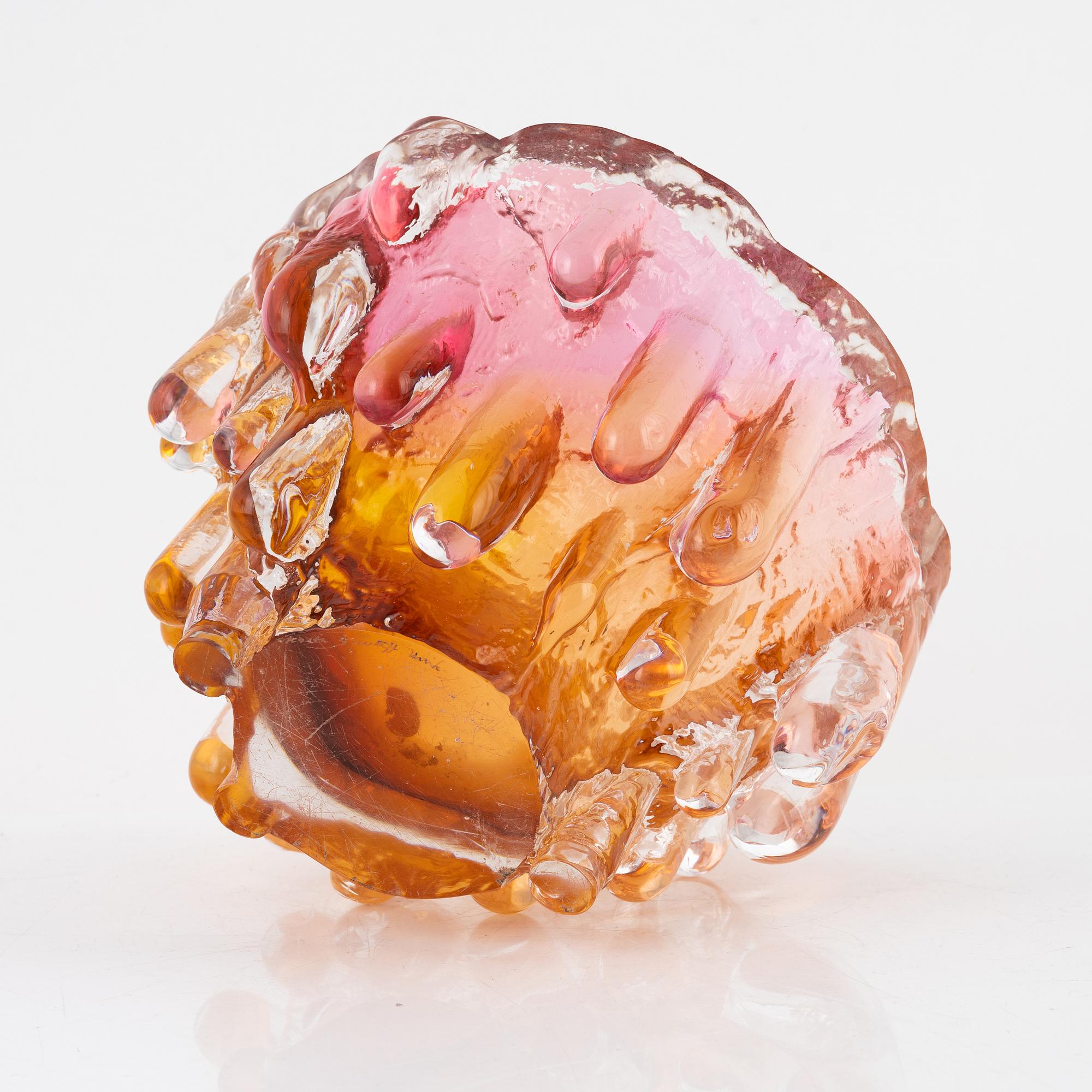 Göran Wärff, a unique glass bowl, Kosta, Sweden.