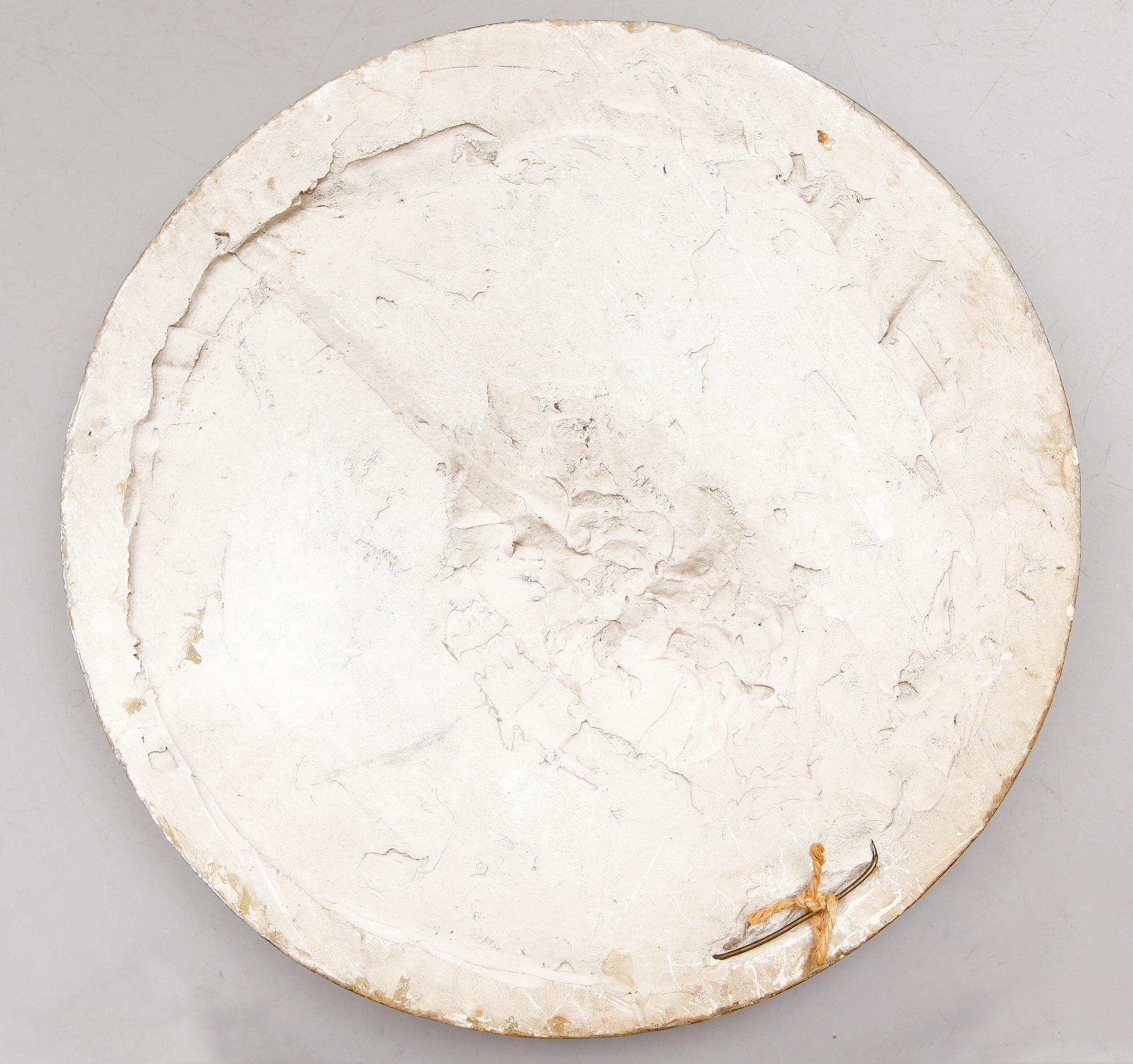 VÄGGRELIEF, gips, 1800-/1900-tal.