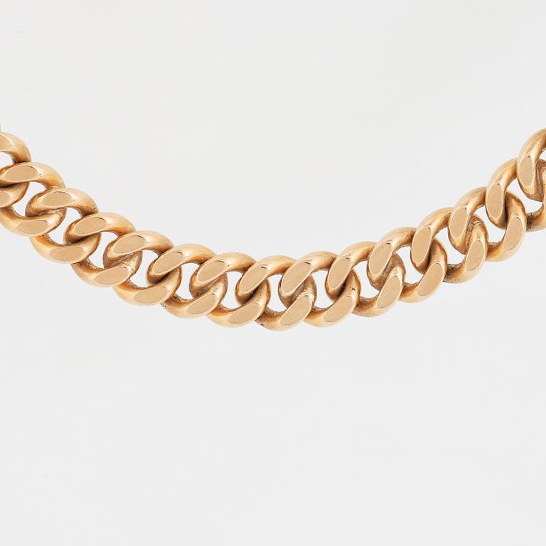 18K gold necklace.