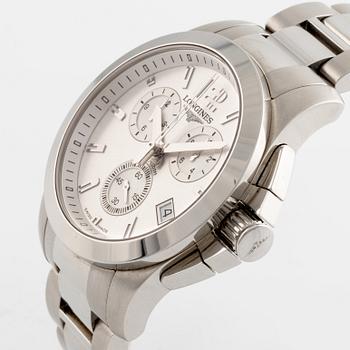 Longines, Conquest, armbandsur, kronograf, 41 mm.