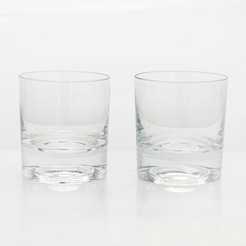 Oiva Toikka, dove motif drinking glasses, 12 pcs, for Finnair. Nuutajärvi.