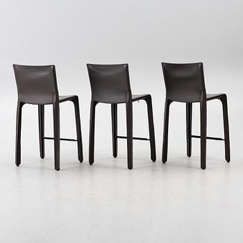 Mario Bellini, Three "410 CAB" bar stools, Cassina, Italy, 21st century.