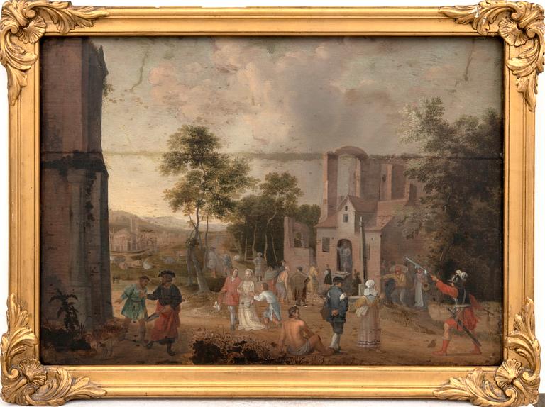 Cornelis Adamsz. Willaerts, follower of, oil on panel signed.