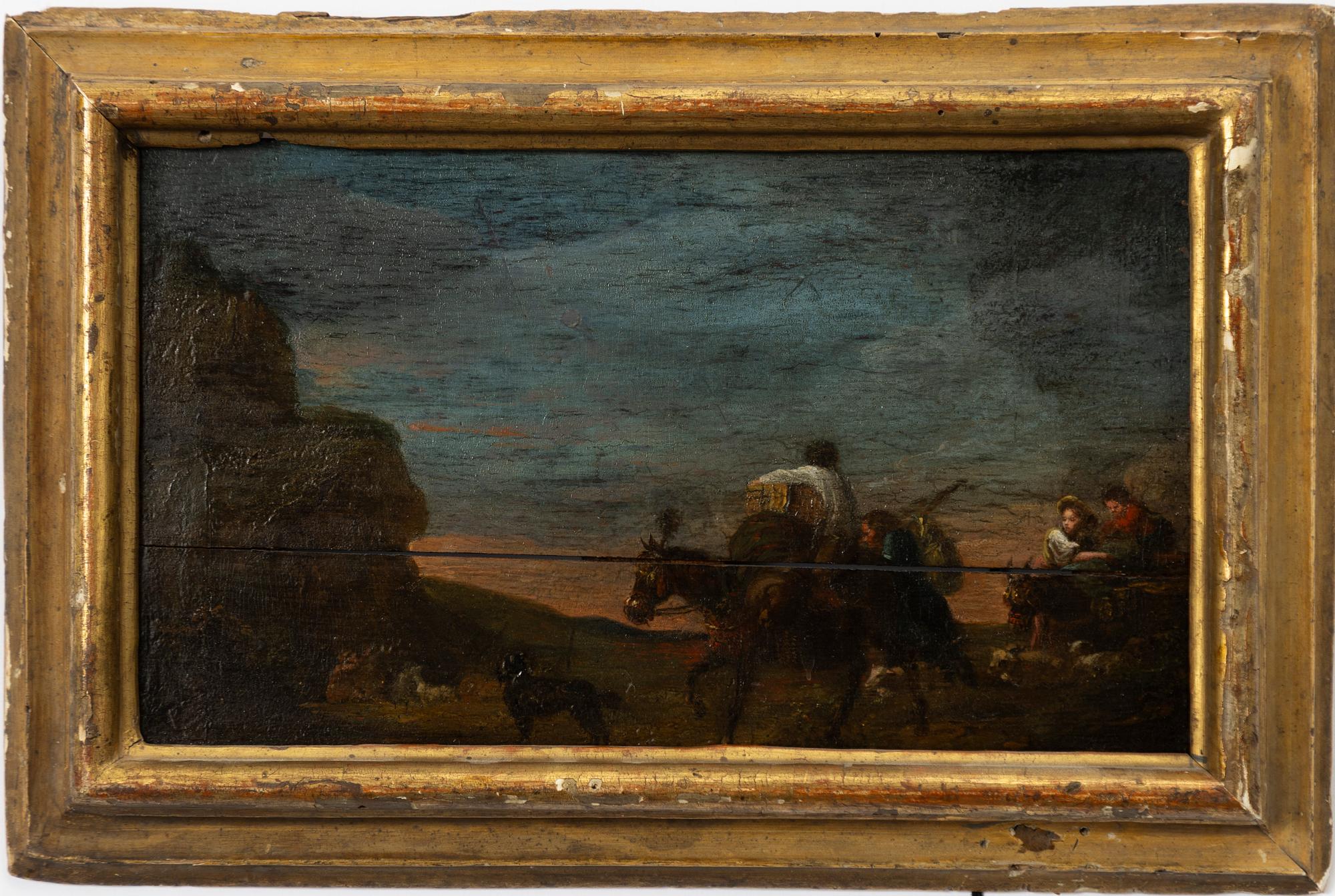 Dutch school, 16th/17th century, Company in the countryside.