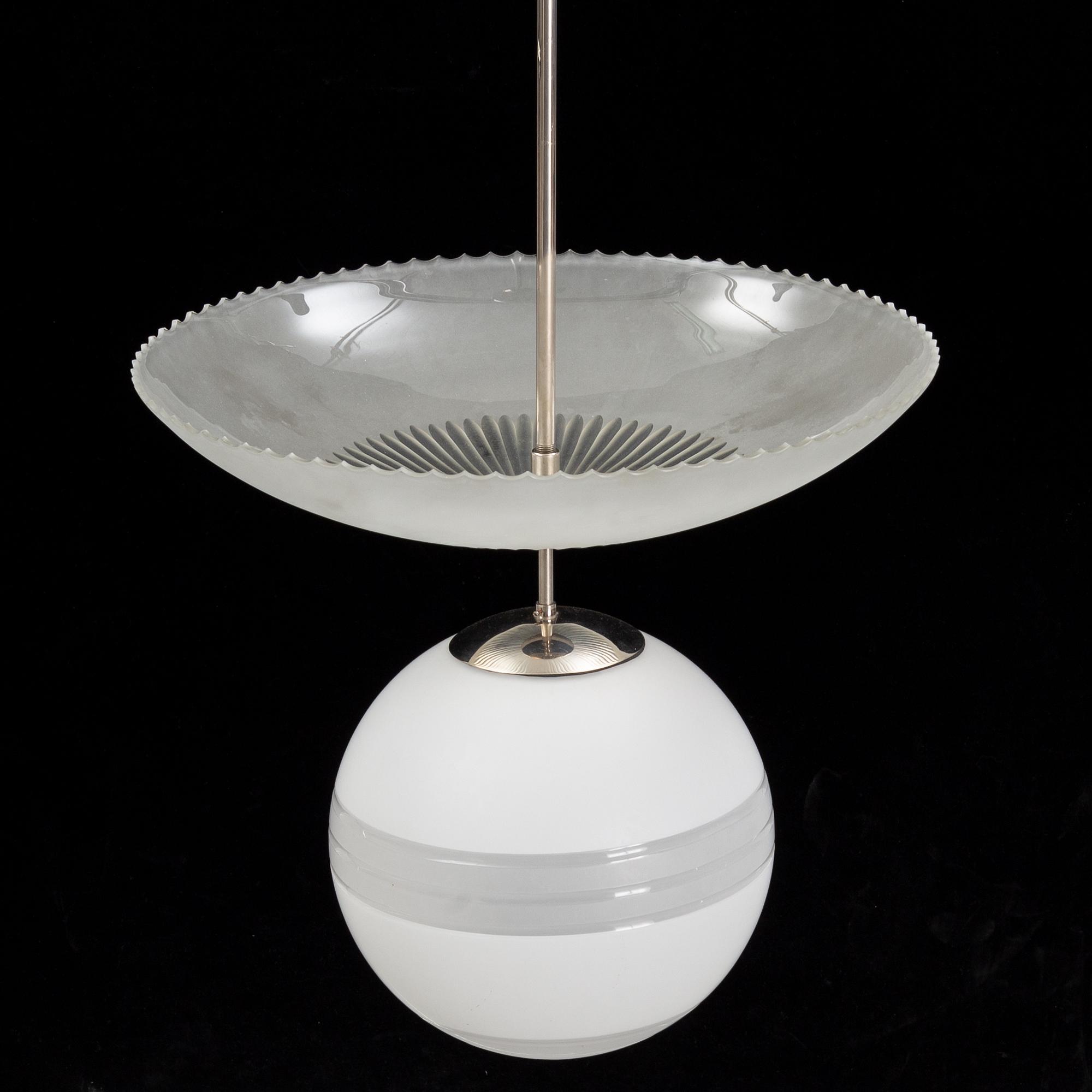 Taklampa, funkis, 1930-40-tal.