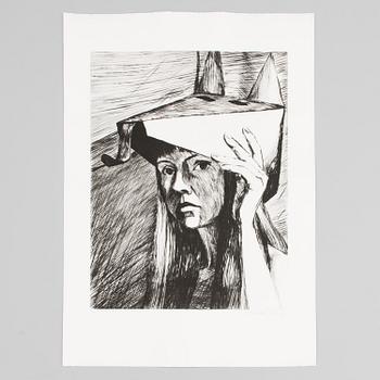 MARJATTA NUOREVA, graphic portfolio, mezzotint and drypoint 12 pcs, signed, numbered.