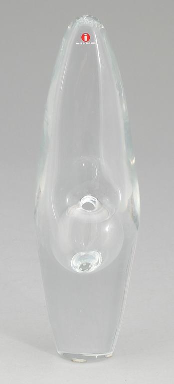 SKULPTUR/VAS, glas. "Orkidé", Timo Sarpaneva, Iittala. Sign o dat 1989.