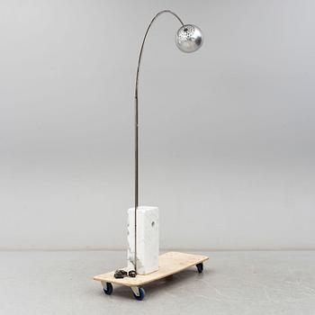 ACHILLE AND PIER CASTIGLIONI, floor lamp "Arco", Flos, Italy, designed 1962.