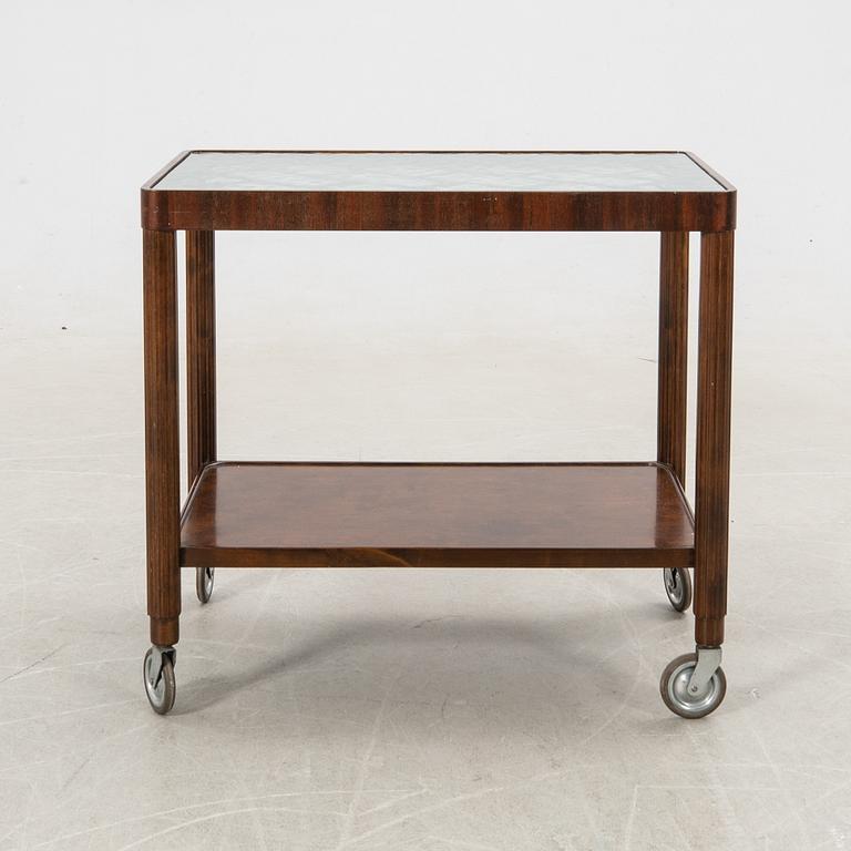 Serving cart Swedish Modern 1940s.