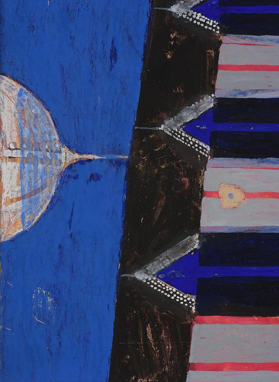 Max Walter Svanberg, Imaginative composition with woman and bird.