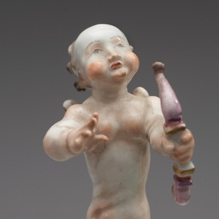 A Meissen figure of 'Amazone mit Amor', 20th Century.