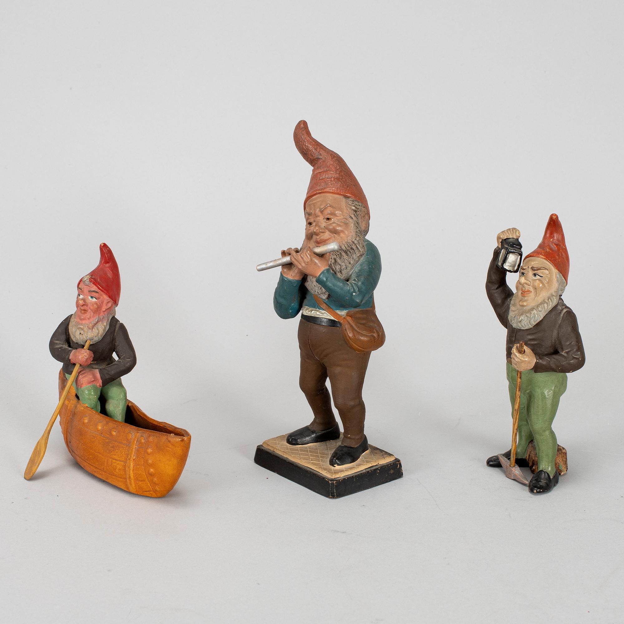 Three German Santa figurines, 1920's/30's..