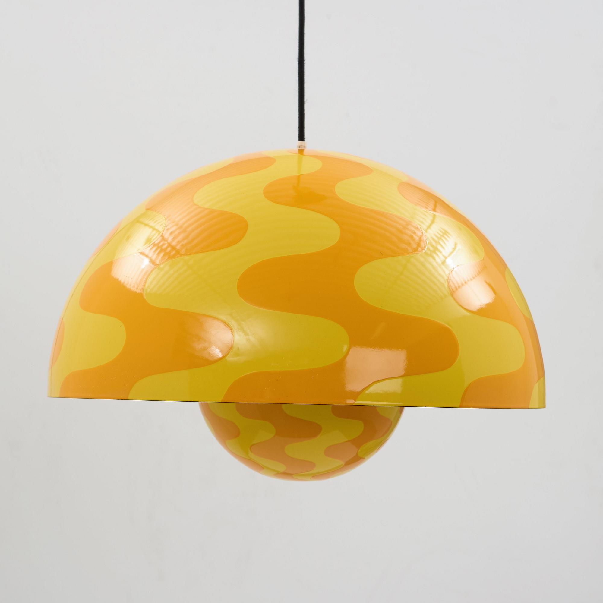 Verner Panton, an enameled metal "Flower Pot", by Louis Poulsen, Denmark 1970's.