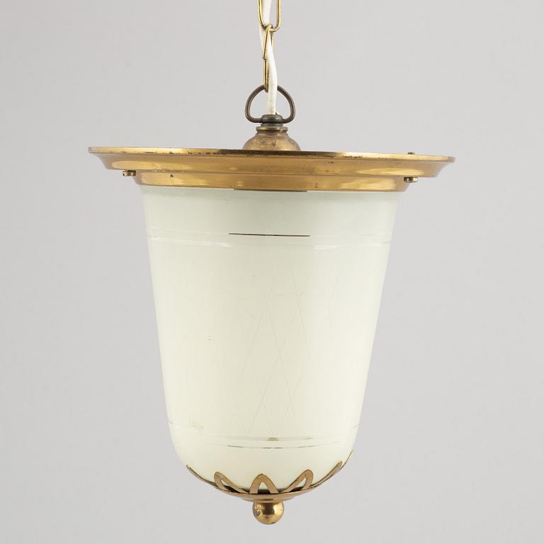 A Swedish Modern ceiling lamp, 1940's.