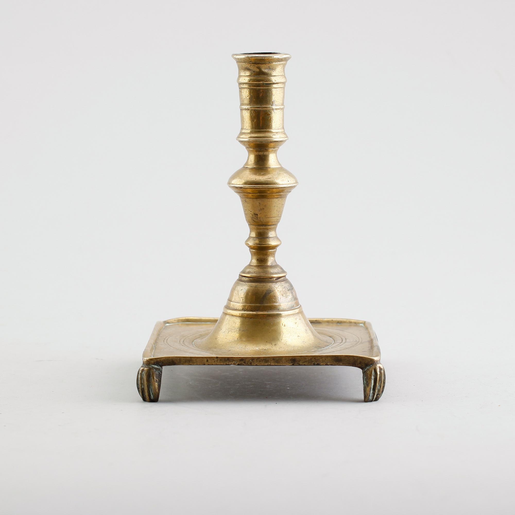 LJUSSTAKE, mässing, 1600-tal.