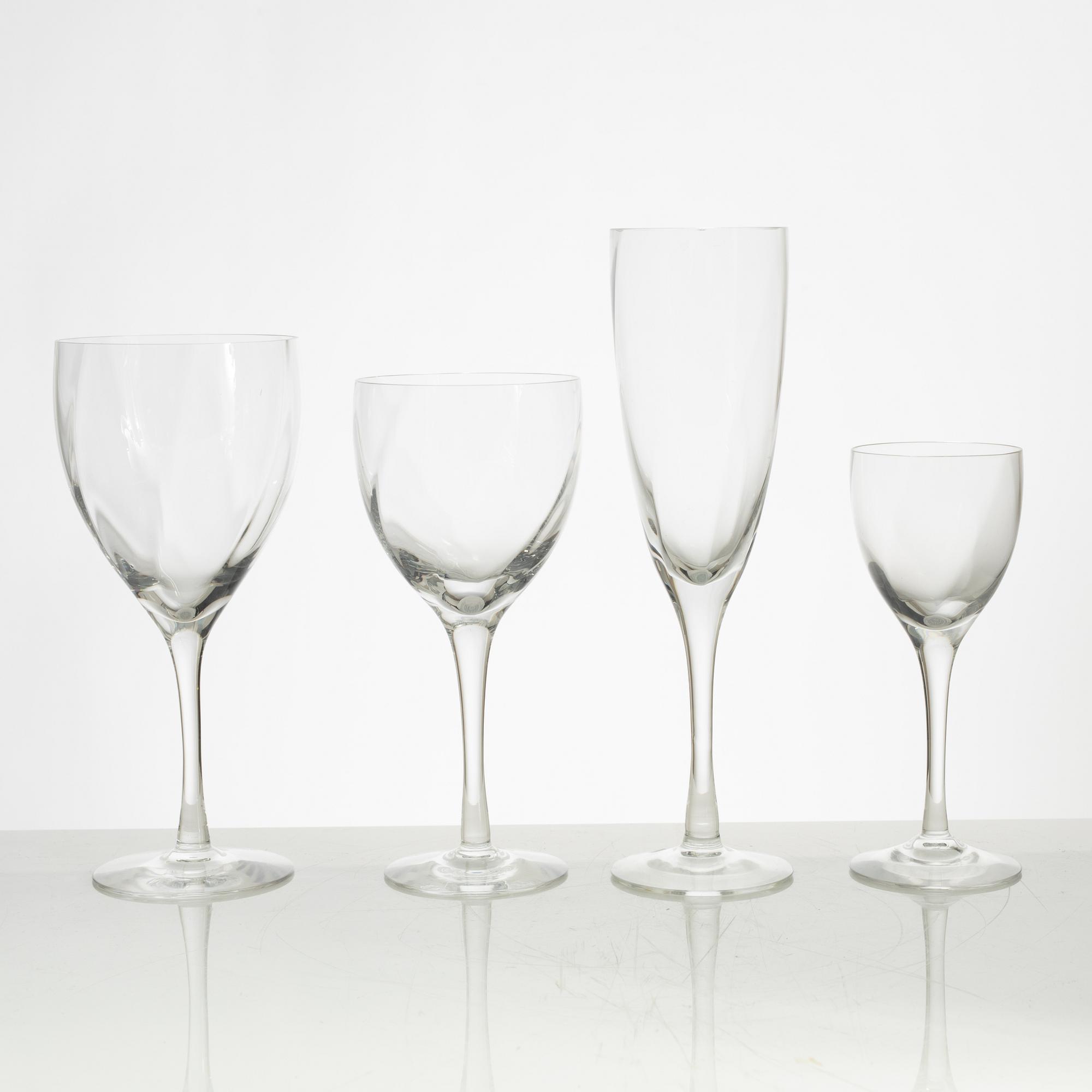 Bertil Vallien, an 82-piece 'Chateau' glass service, Kosta Boda.
