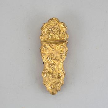 ETUI, förgylld mässing, rokoko, 1700-tal.
