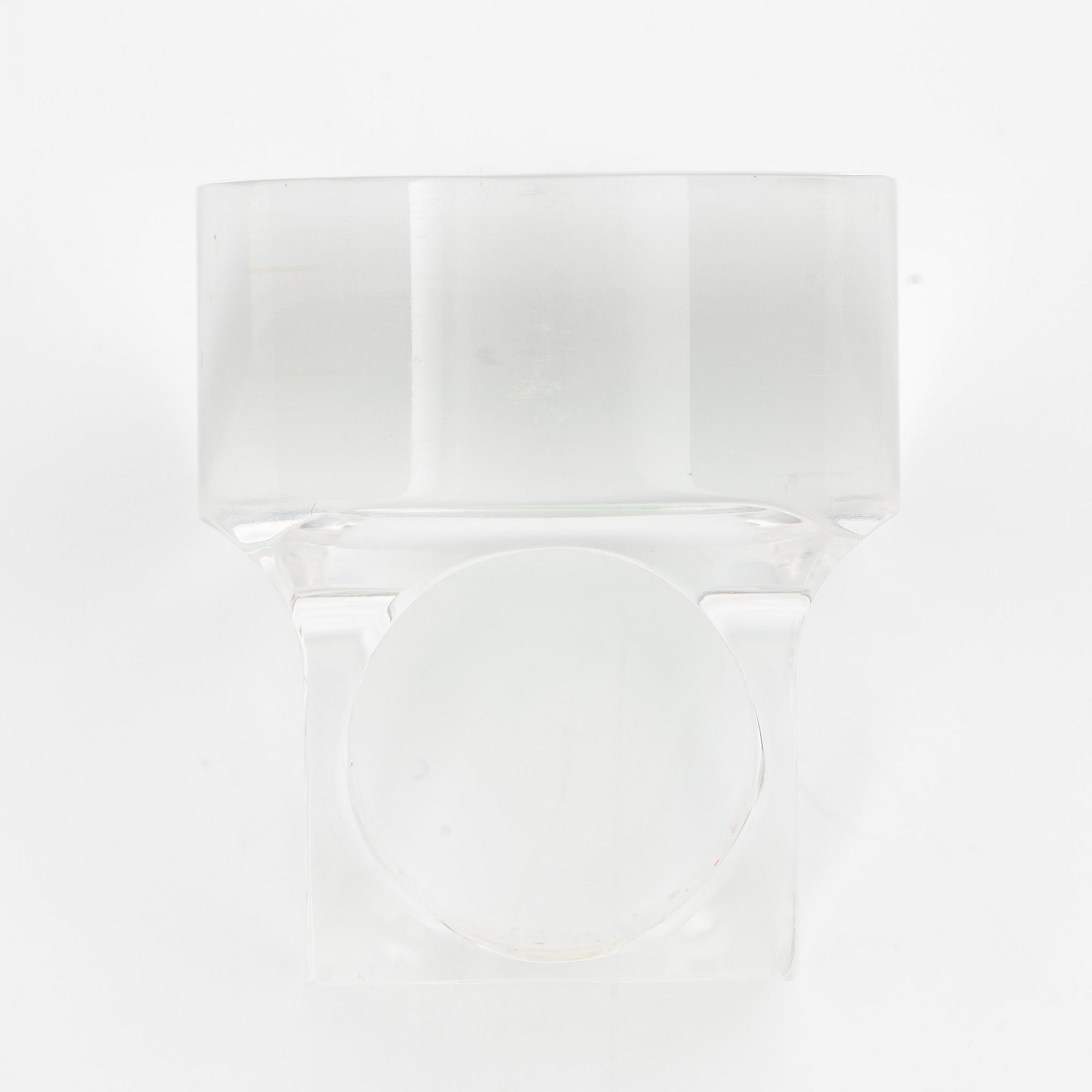 Siv Lagerström, three rings and cufflinks, acrylic plastic, 1970s.