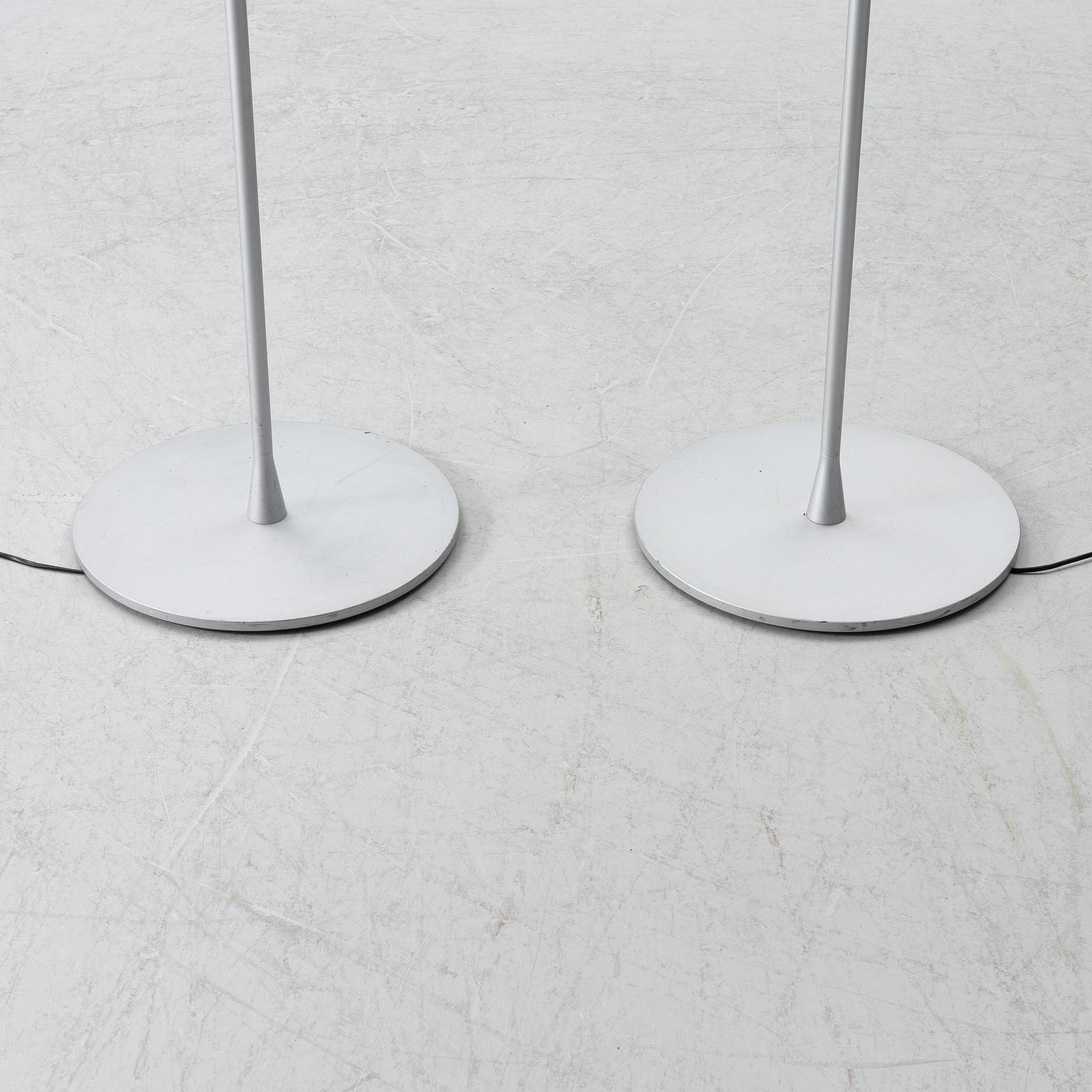 Jasper Morrison, a pair of 'Glo-Ball' floor lamps, Flos, Italy.