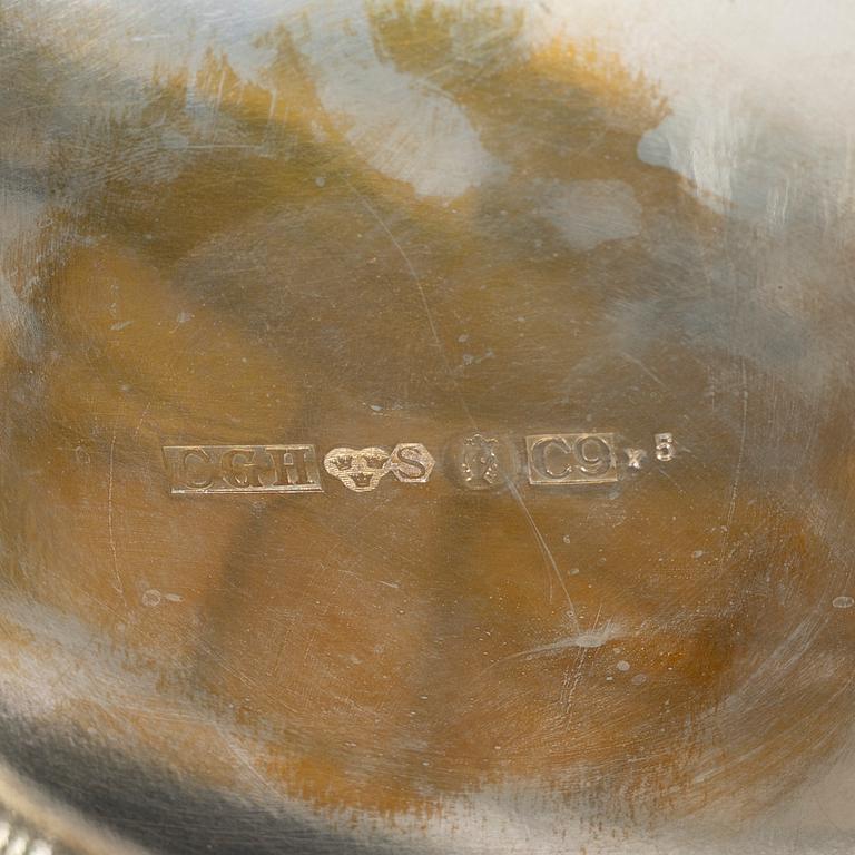 C.G. Hallberg, a silver jar with lid, Stockholm, Sweden 1953.