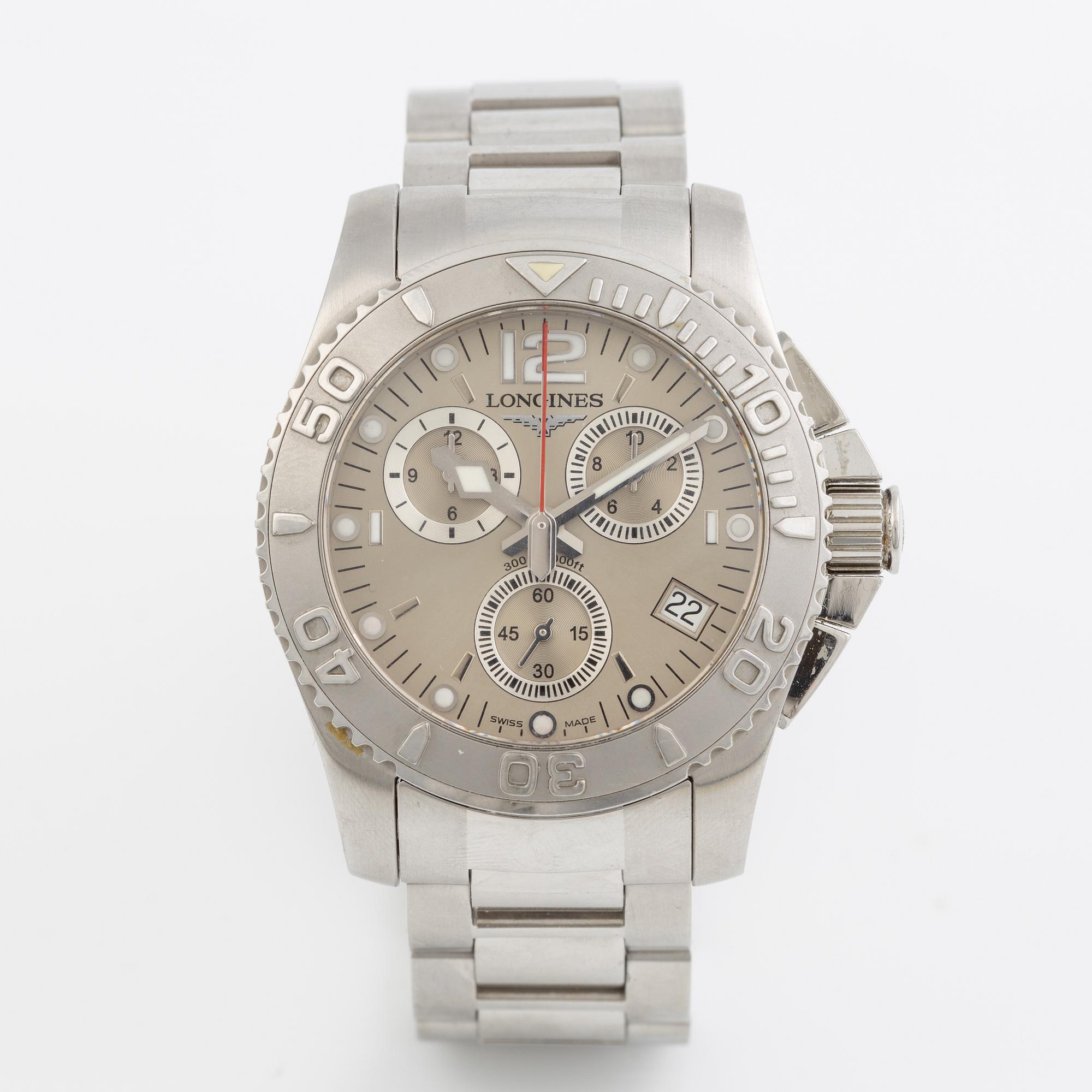 Longines, Hydro Conquest, chronograph, wristwatch, 41 mm.