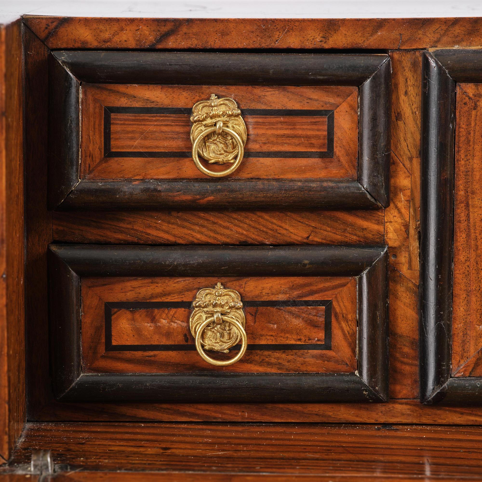 A Swedish Baroque Royal writing desk, by Hindrich von Hachten Ordered for the queen Hedvig Eleonora (1636-1715) 1683.