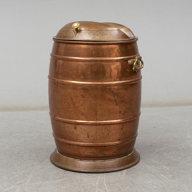 A ca 1900 copper barrel.