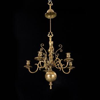 A brass chandelier, No 205, by Skultuna Bruk from 1996.