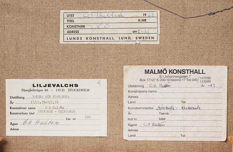 CO Hultén, olja på duk, signerad och daterad -55.