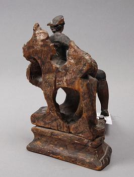 SKULPTUR, trä, rokoko, möjligen Tyskland 1700-tal.