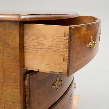 A 1700s chest of drawers.