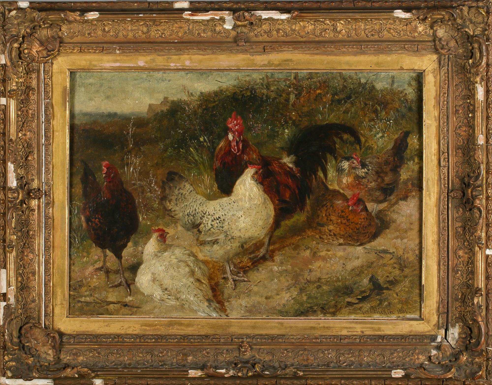 GEORGE HICKIN, olja på duk, signerad och daterad 1861.