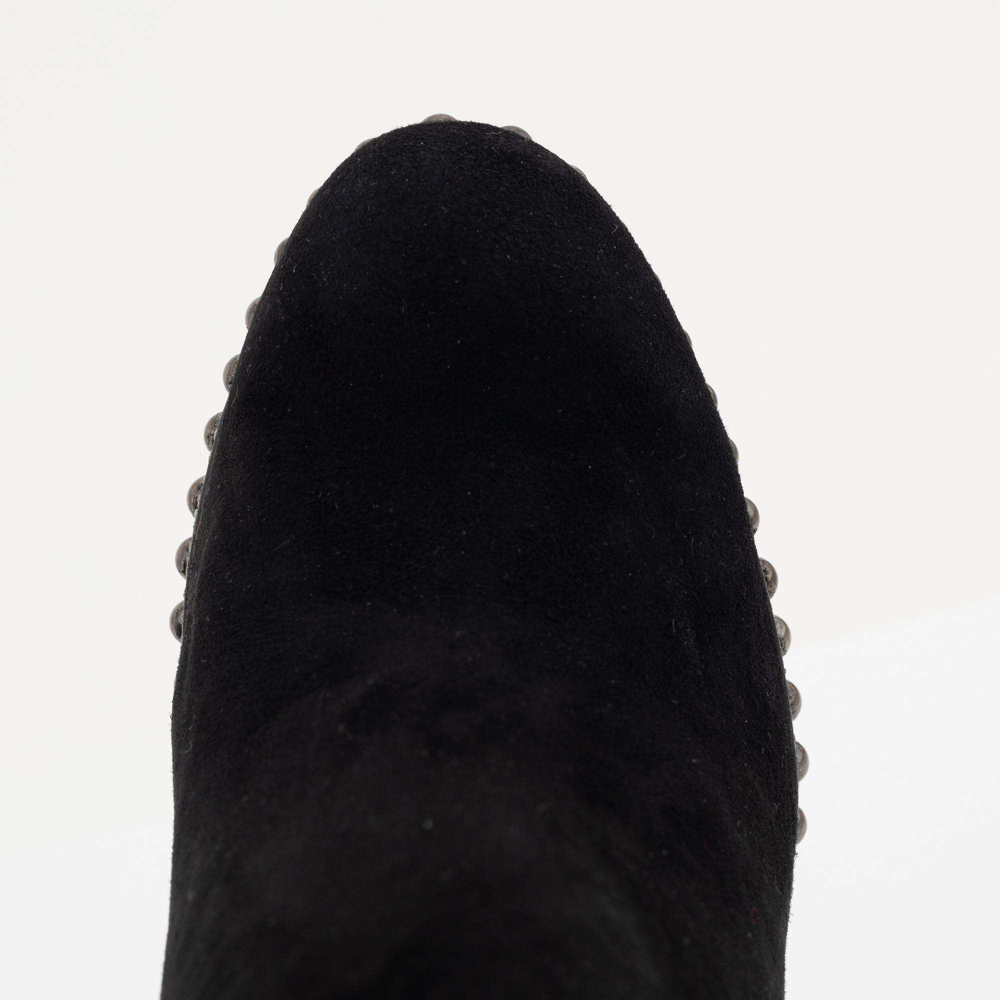 Christian Louboutin, a pair of suede and stud boots, size 36 1/2.