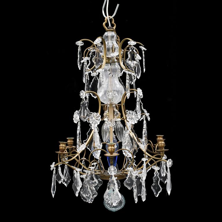 LJUSKRONA, rokokostil, 1900-tal. Höjd 70 cm.