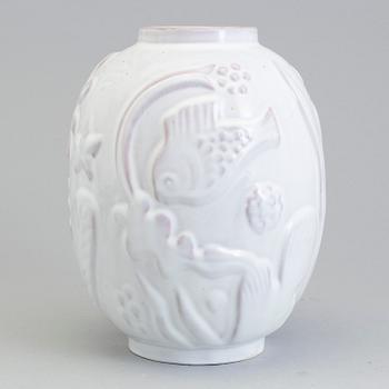 A earthenware vase by Anna-Lisa Thomson for Upsala Ekeby, around the mid 20th century.
