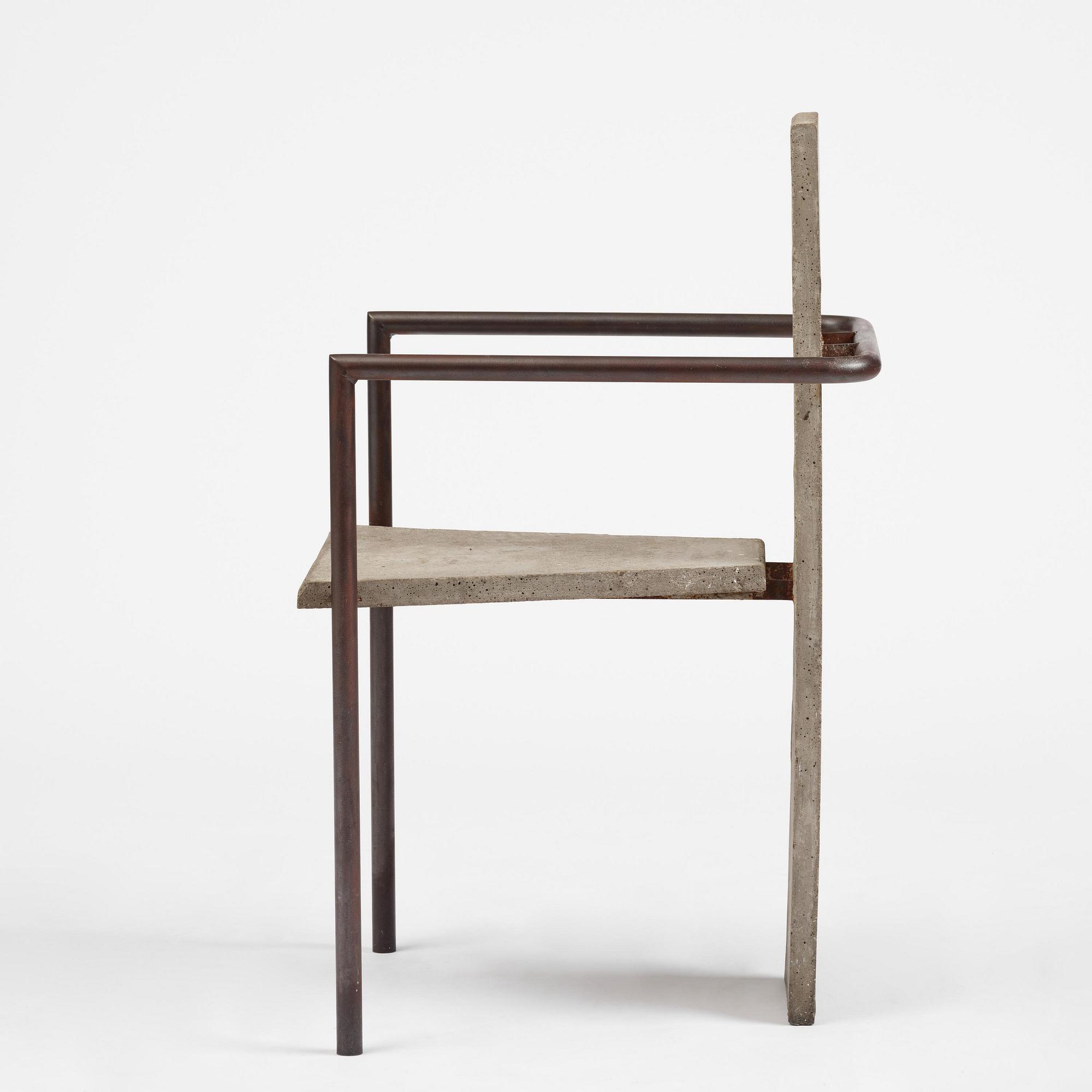 Jonas Bohlin, karmstol, "Concrete", ed. 86/100, Källemo, Värnamo, efter 1981.