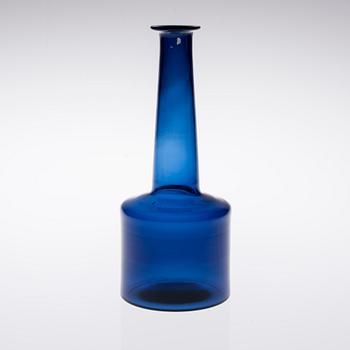 KARAFF / FLASKA, glas, "i-linjen 2504", Timo Sarpaneva Iittala signerad, Iittala. Formgiven 1964.