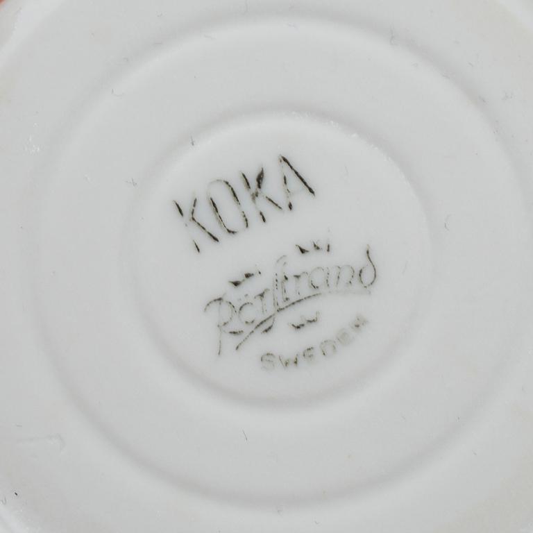 SERVISDELAR, 41 st, "Koka blå", Hertha Bengtson, Rörstrand, 1900-tal.