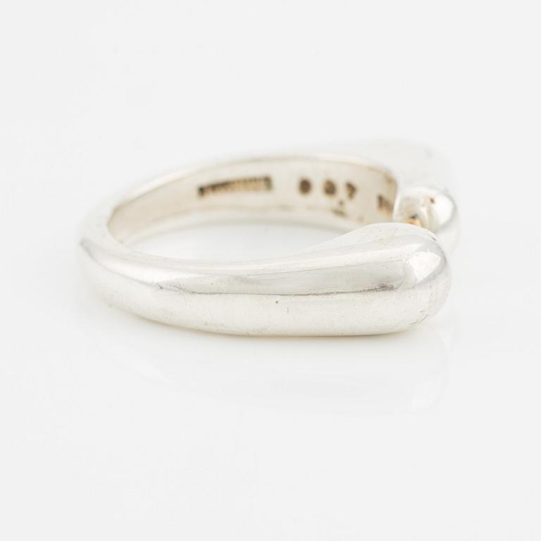 Georg Jensen company, sterling silver ring, design by Agnete Dinesen.