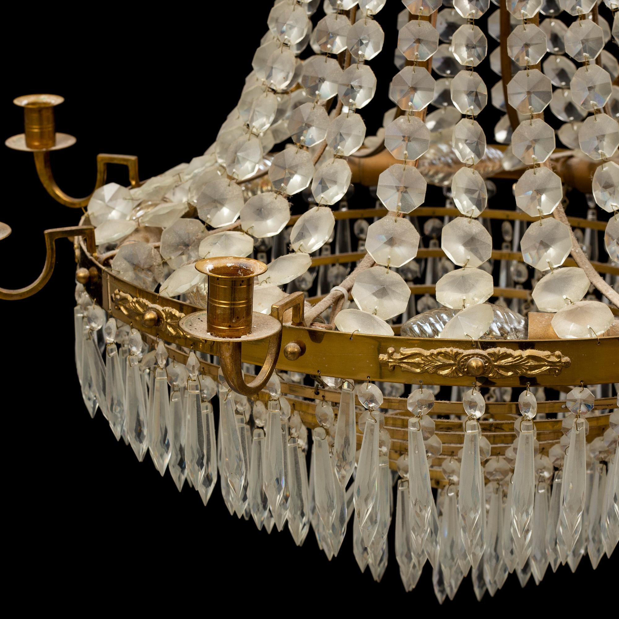 A second half of the 20th century Gustavian style chandelier.